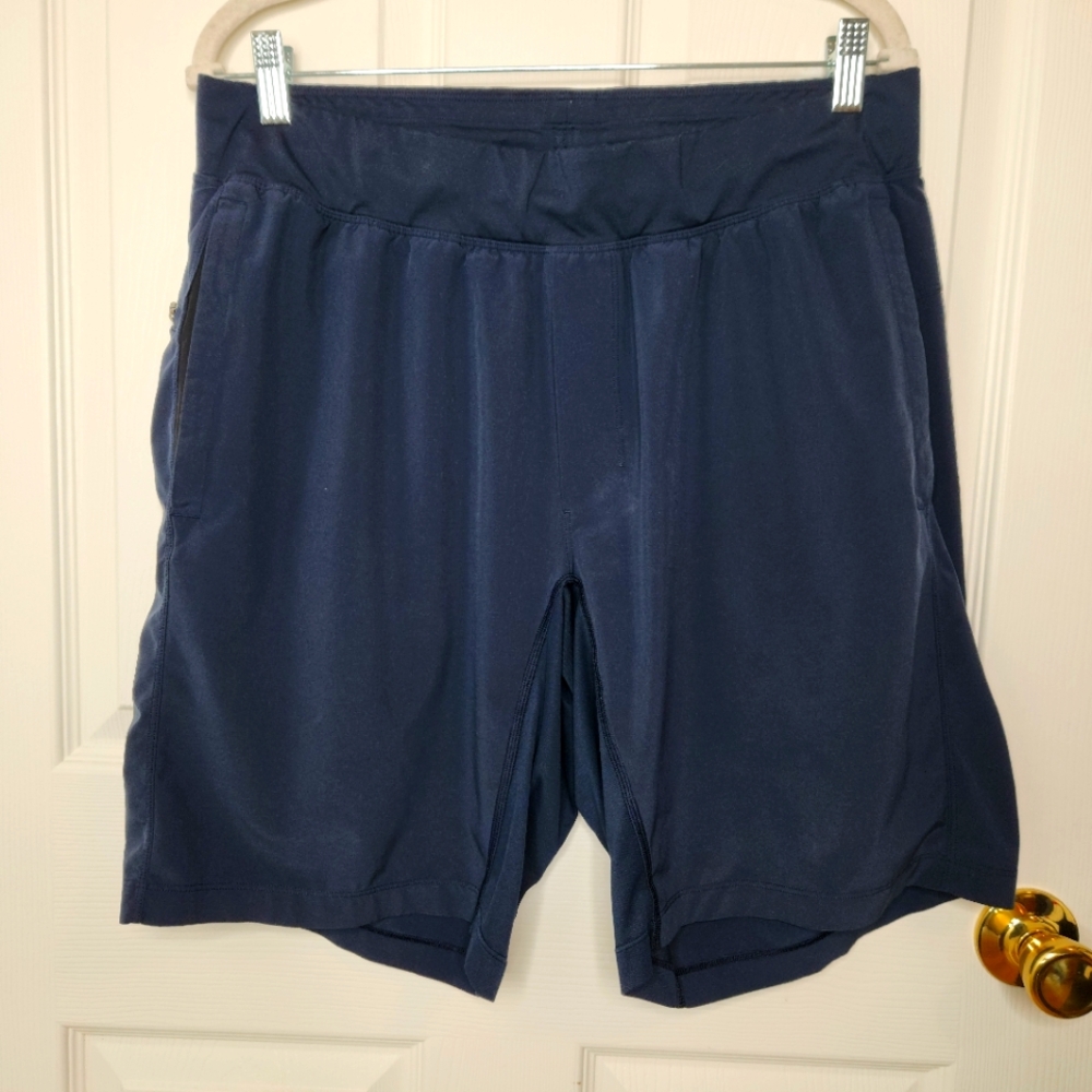 Mens Lululemon T.H.E Linerless Athletic Shorts Navy Blue XL